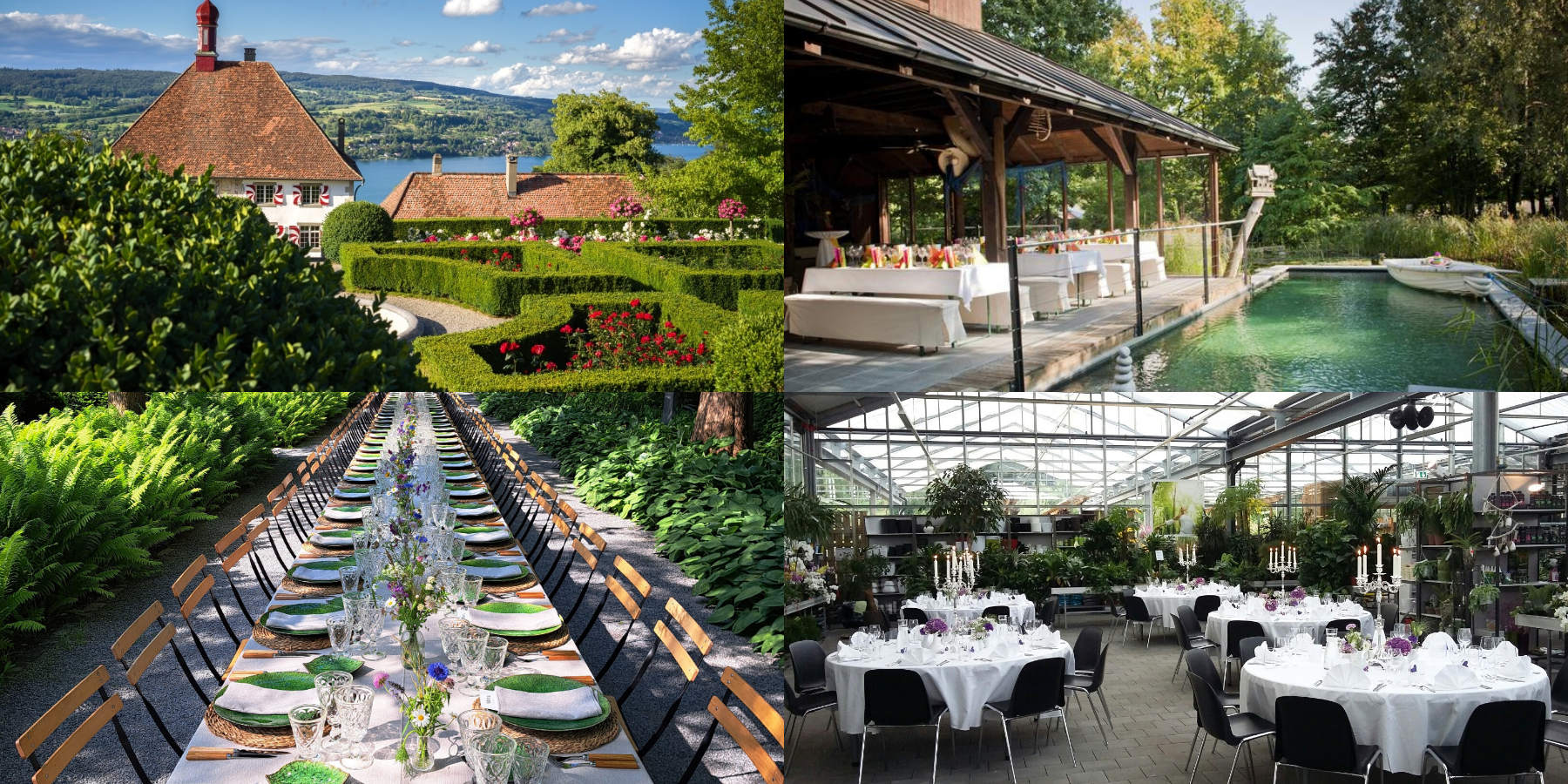 Stilvoll feiern in Gärten und Gewächshäusern